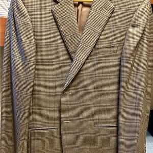 Men's Ermenegildo Zegna Brown / Black Trofeo Silk Blazer 52 (42R) Switzerland